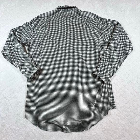 Sid Mashburn mens green gingham checkered long-sleeve button up shirt size L - Picture 4 of 7